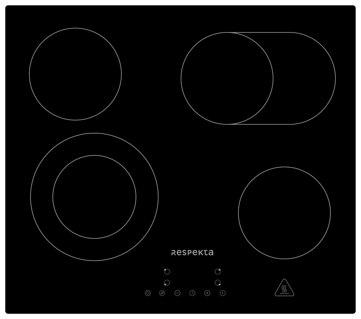 BACKOFENSET ASET7005500  - Schwarz, Trend, Glas/Metall (59,5/59,5/56,5cm) - Respekta