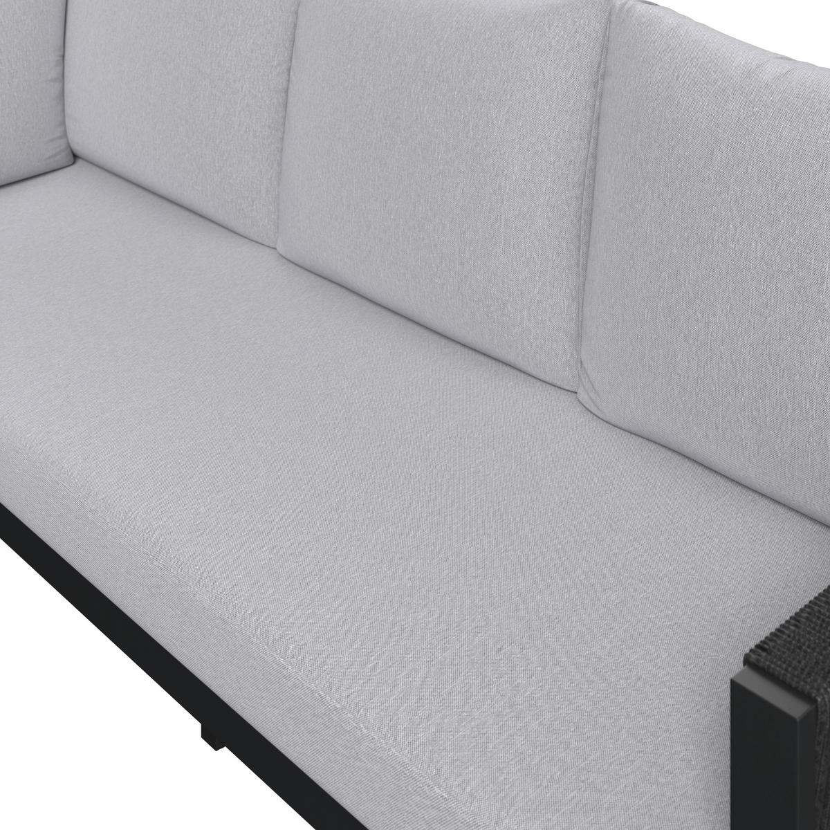 LOUNGE ÉTKEZŐGARNITÚRA  185/240 cm   - szürkésfehér/antracit, Modern, műanyag/textil (185/240cm) - Ambia Garden