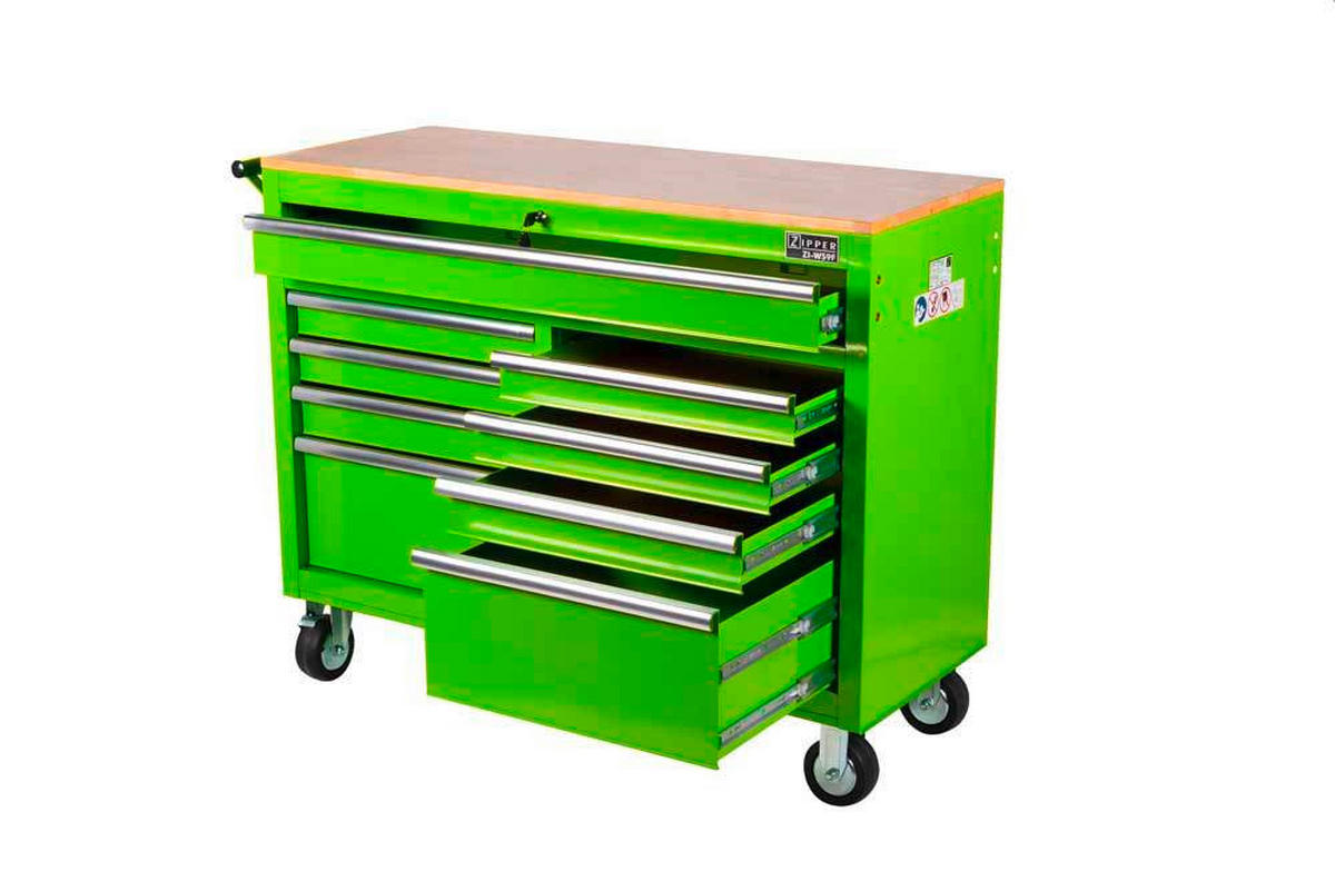 WERKSTATTWAGEN 118/94/45,7 cm  - Grün, Basics, Holz/Metall (118/94/45,7cm) - Zipper