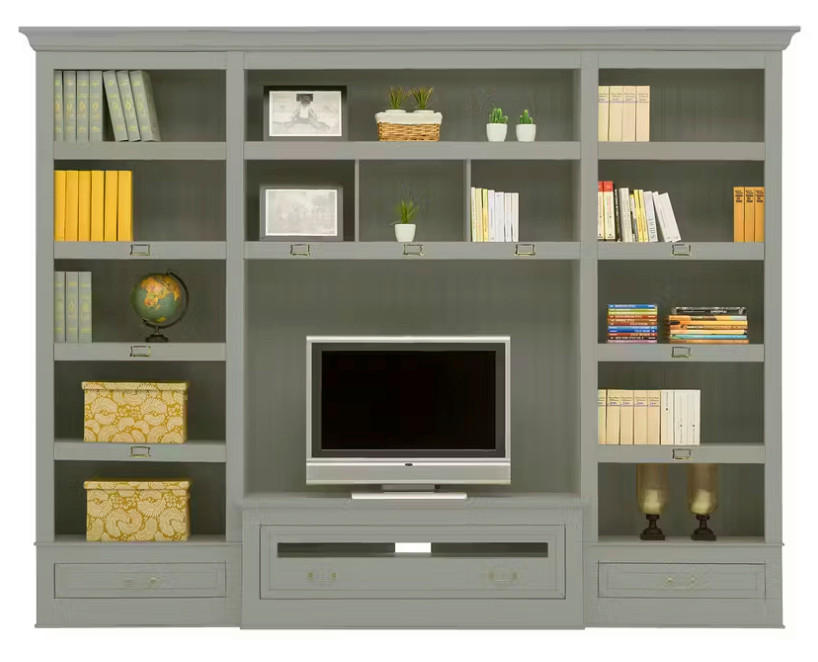 WOHNWAND UrbanClass 2-teilig  in Grau  311/238,5/52-46,5 cm  - Bronzefarben/Grau, LIFESTYLE, Holz/Metall (311/238,5/52-46,5cm) - Livetastic