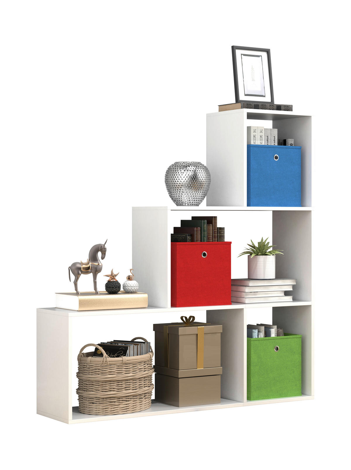 HYLLA i 117/123/29 cm vit  - vit, Basics, trämaterial (117/123/29cm) - MID.YOU