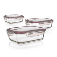 SADA SKL. DÓZ NA POTRAVINY 3ks  - Basics, sklo