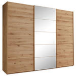 SCHWEBETÜRENSCHRANK 300/236/67 cm 3-türig Eiche Bianco  - Eiche Bianco, Natur, Glas/Holz (300/236/67cm) - Linea Natura