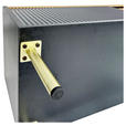 LOWBOARD SNOW in 180/54/40 cm - Eichefarben/Schwarz, Design, Holzwerkstoff/Metall (180/54/40cm) - Xora