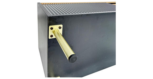 LOWBOARD SNOW in 180/54/40 cm - Eichefarben/Schwarz, Design, Holzwerkstoff/Metall (180/54/40cm) - Xora