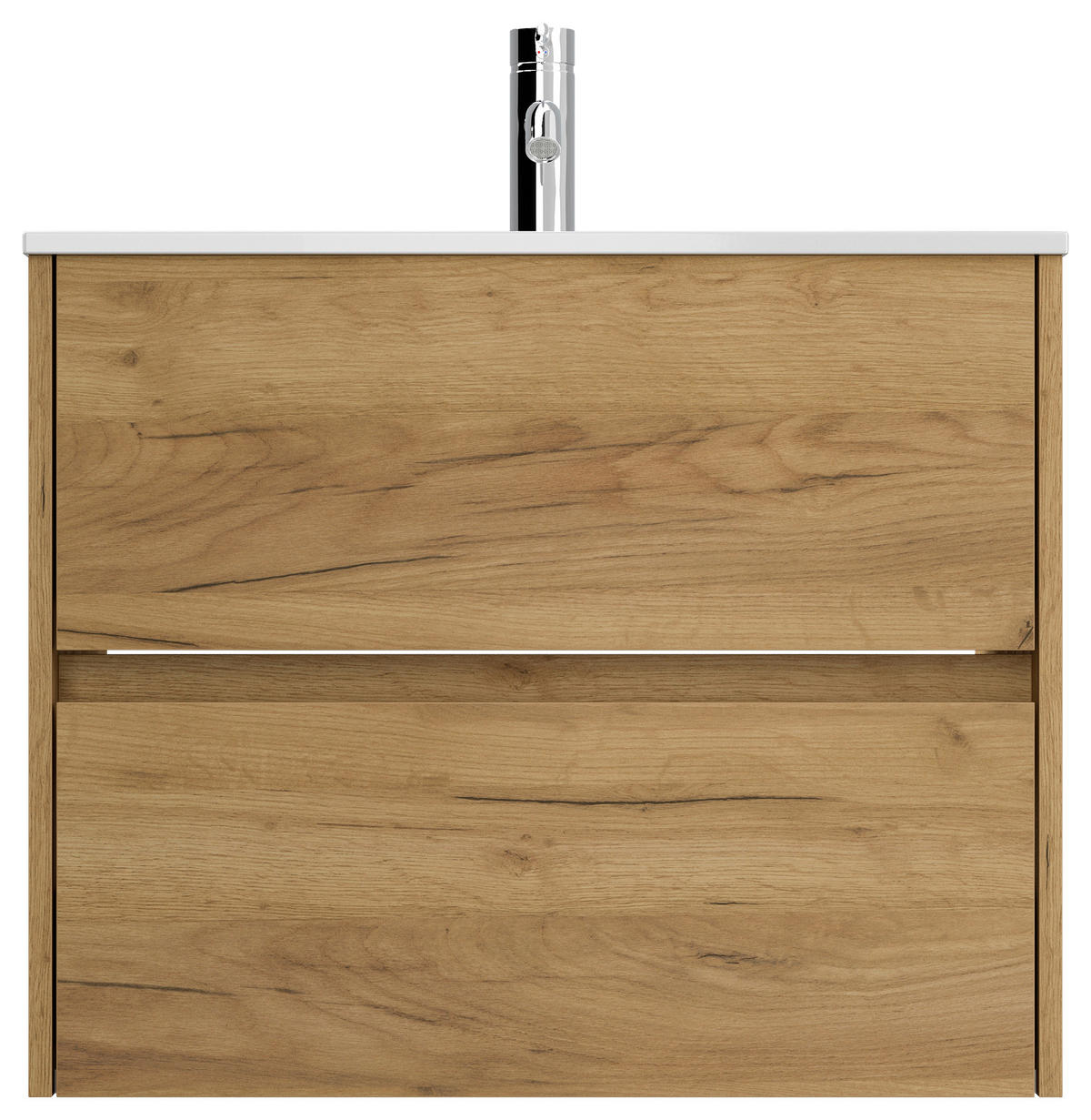 WASCHTISCHKOMBI 70 cm  - Eichefarben/Weiß, MODERN, Keramik/Holzwerkstoff (70cm) - MID.YOU
