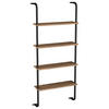 WANDREGAL 64/150/20 cm  - Honigeiche/Schwarz, Design, Holzwerkstoff/Metall (64/150/20cm) - MID.YOU