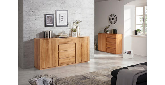 KOMMODE , 120/89,2/41 cm, 4 Schublade(n)  - Buchefarben, KONVENTIONELL, Holz/Holzwerkstoff (120/89,2/41cm) - Linea Natura