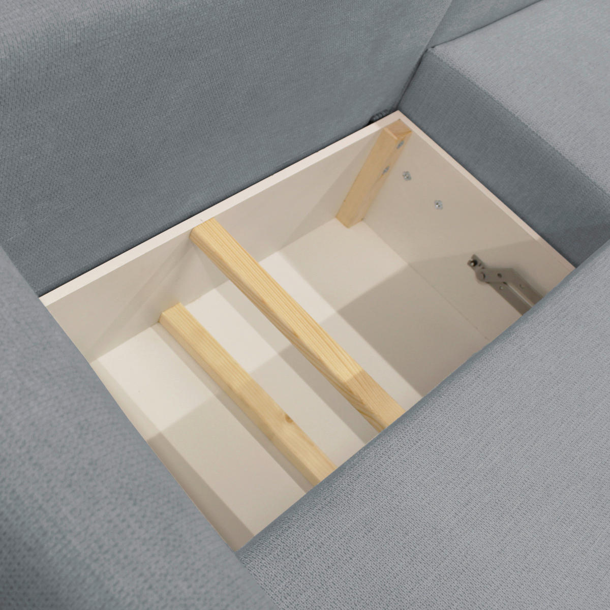 ECKSOFA Grau Struktur  - Schwarz/Grau, Design, Kunststoff/Textil (240/201cm) - MID.YOU
