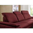 ECKSOFA in Echtleder Rot  - Rot/Schwarz, Design, Leder/Metall (332/193cm) - Dieter Knoll