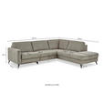 ECKSOFA Dieter Knoll Beigebraun Mikrofaser  - Beigebraun/Schwarz, Design, Textil/Metall (269/238cm) - Dieter Knoll