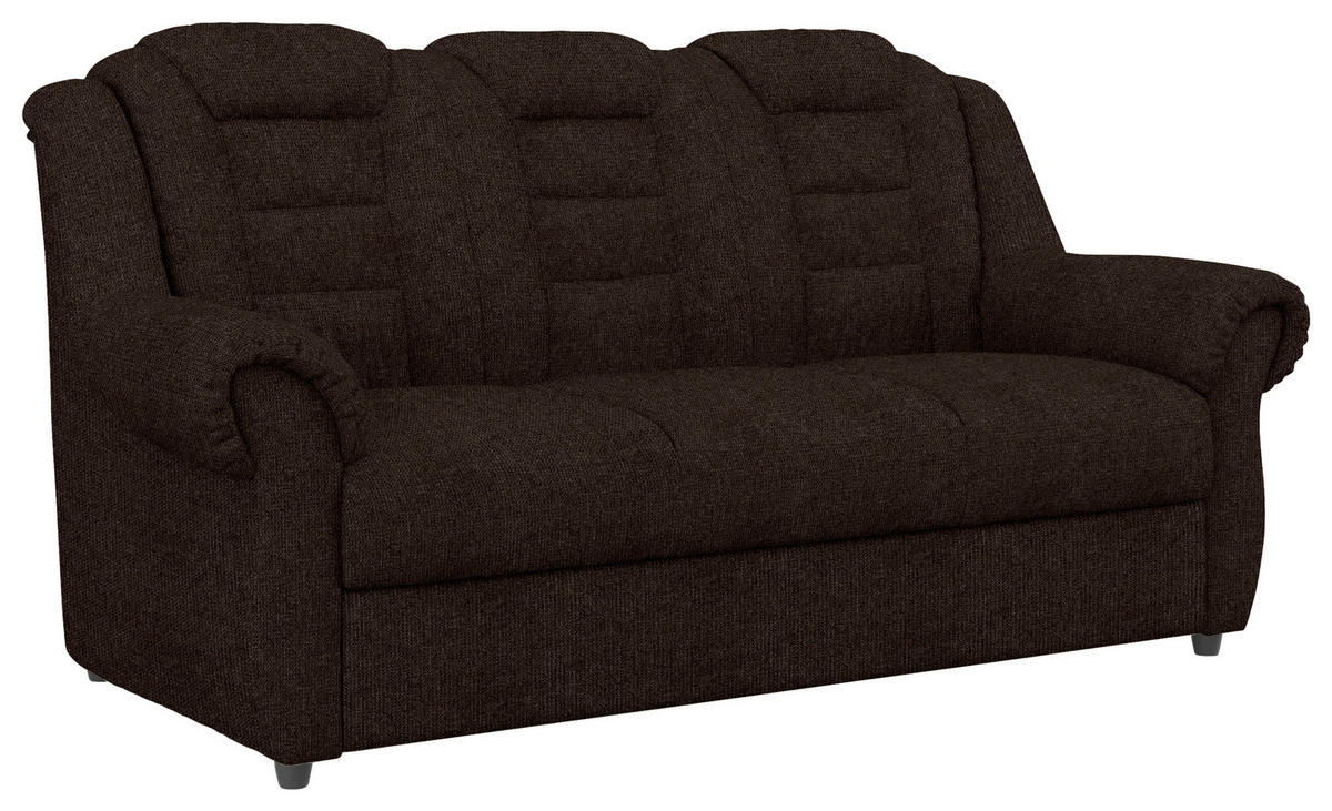 SITZGARNITUR Chenille Braun  - Schwarz/Braun, KONVENTIONELL, Kunststoff/Textil - Livetastic