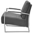 SESSEL Echtleder Schwarz - Edelstahlfarben/Schwarz, Design, Leder/Metall (62/77/83cm) - MUSTERRING