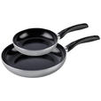 PFANNENSET Aluminium 2-teilig  - Silberfarben/Schwarz, Basics, Kunststoff/Metall (20+28cm) - Homeware Profession.