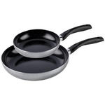 PFANNENSET Aluminium 2-teilig  - Silberfarben/Schwarz, Basics, Kunststoff/Metall (20+28cm) - Homeware Profession.