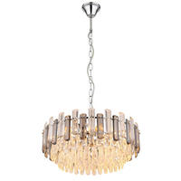 HÄNGLAMPA ORGINA 59/132 cm  - klar/kromfärg, Klassisk, metall/glas (59/132cm) - Globo