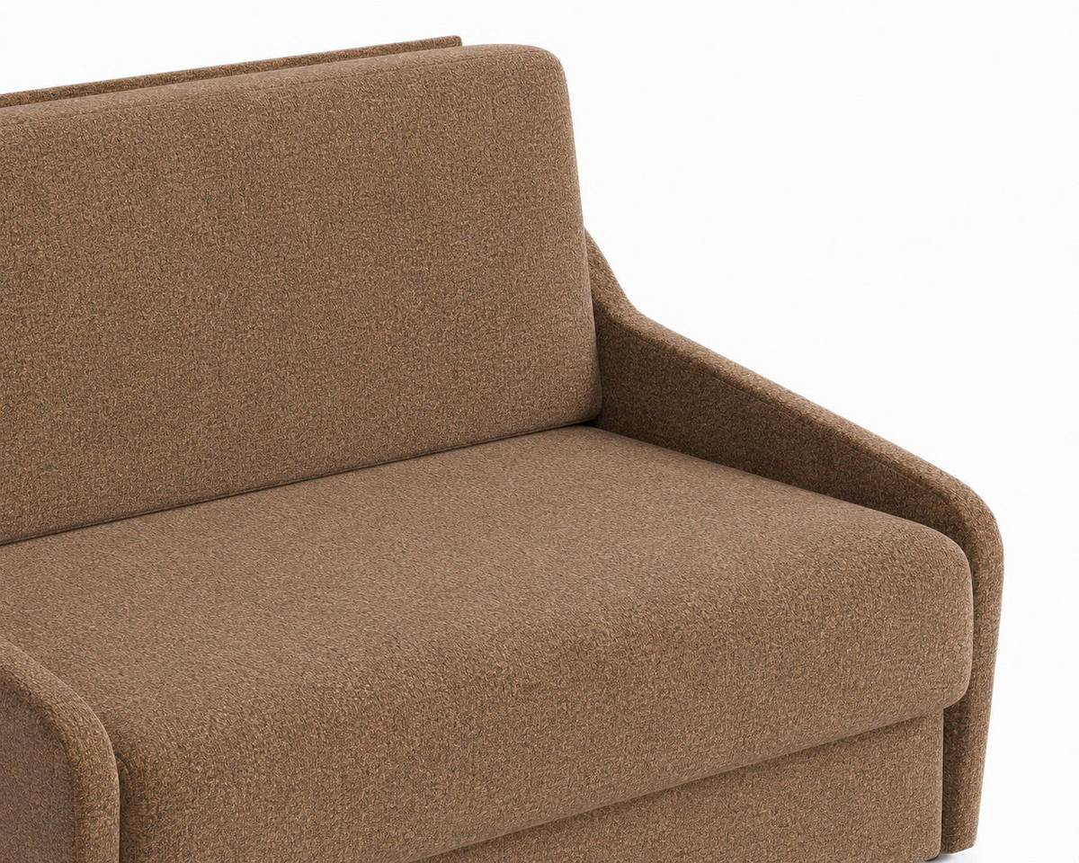 SCHLAFSOFA Rostfarben  - Rostfarben/Schwarz, Design, Kunststoff/Textil (136/86/113cm) - MID.YOU