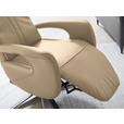 RELAXSESSEL in Leder Beige  - Beige/Schwarz, Design, Leder/Metall (71/112/83cm) - Dieter Knoll