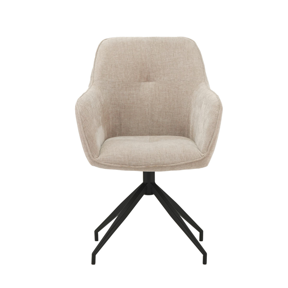 STOLIČKA S PODRÚČKAMI, ženilka, svetlosivá - čierna/sivá, Modern, kov/textil (59/88/60cm) - MID.YOU