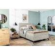 BOXSPRINGBETT 140/200 cm  in Beige  - Beige/Schwarz, Design, Textil/Metall (140/200cm) - Esposa