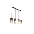 HÄNGELEUCHTE 80,5/10/150 cm - Graubraun, Trend, Glas/Metall (80,5/10/150cm) - Novel