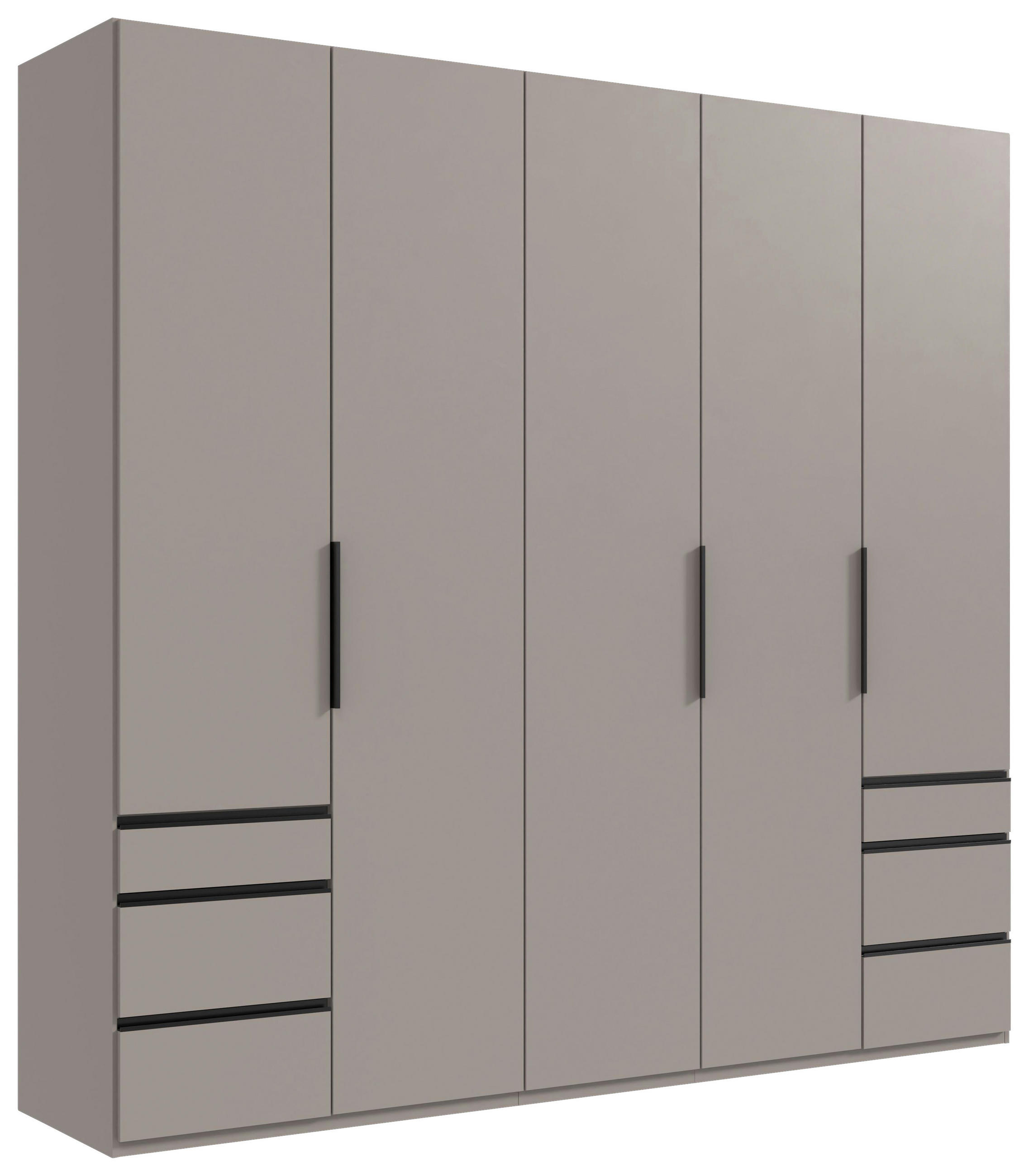 DREHTÜRENSCHRANK in Sahara  - Schwarz/Sahara, Konventionell, Holzwerkstoff/Metall (250/236/58cm) - Hom`in
