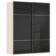 SCHWEBETÜRENSCHRANK  in Schwarz, Champagner  - Chromfarben/Champagner, KONVENTIONELL, Glas/Holzwerkstoff (201/223/67cm) - Novel