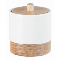 Cutie Cosmetică lemn, plastic  - alb/culoare lemn stejar, Basics, plastic/lemn (10/10,5cm) - Sadena