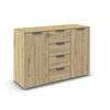 KOMMODE  in 120/81/42 cm  - Dunkelgrau/Eiche Artisan, Design, Holzwerkstoff/Metall (120/81/42cm) - Carryhome