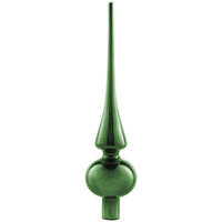 CHRISTBAUMSPITZE  - Pinienfarben/Grün, KONVENTIONELL, Glas (6/6/26cm)