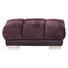 HOCKERBANK Mikrofaser Violett - Chromfarben/Violett, Design, Kunststoff/Textil (105/45/68cm) - Carryhome