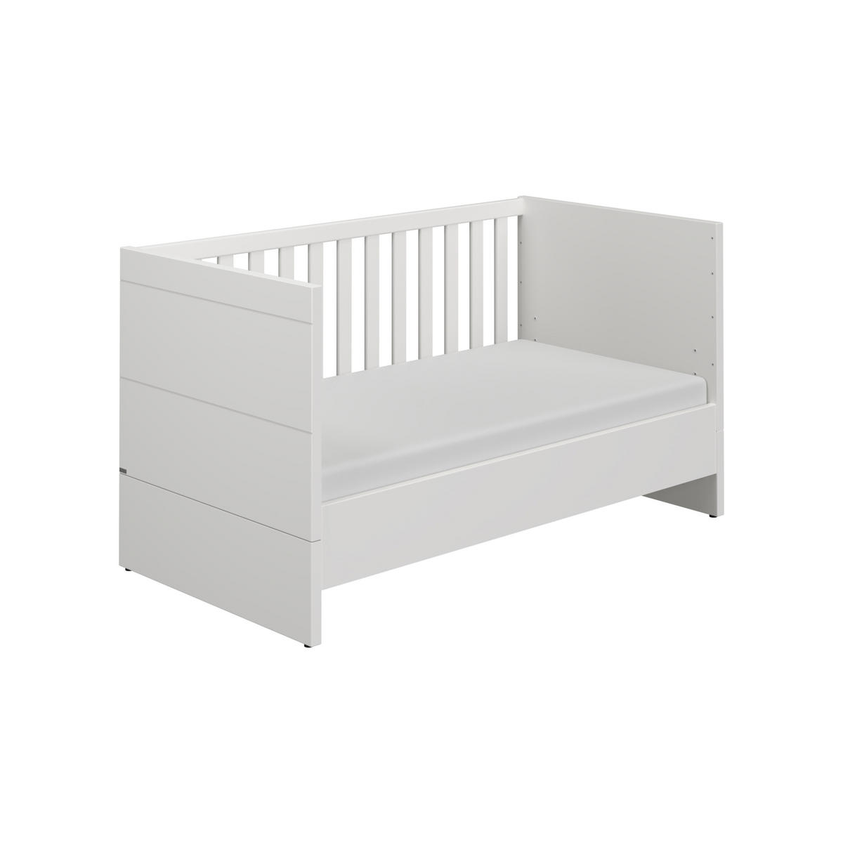 RÁCSOS KISÁGY Fiona  - fehér, Trend, faalapú anyag/fa (145/75,8/79,9cm) - Paidi