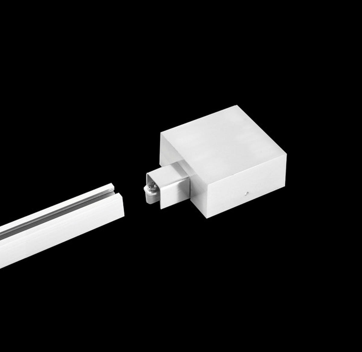 SCHIENENSYSTEM-EINSPEISER m6 HV Track 4 11,5/8,5/4 cm  - Nickelfarben, Basics, Metall (11,5/8,5/4cm) - Fischer & Honsel