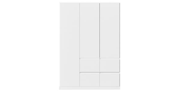 KLEIDERSCHRANK 3-türig Weiß - Weiß, Trend, Holzwerkstoff/Kunststoff (136/197/54cm) - Xora