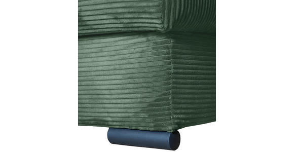 ECKSOFA Dunkelgrün Cord  - Dunkelgrün/Schwarz, KONVENTIONELL, Textil/Metall (168/258cm) - Carryhome