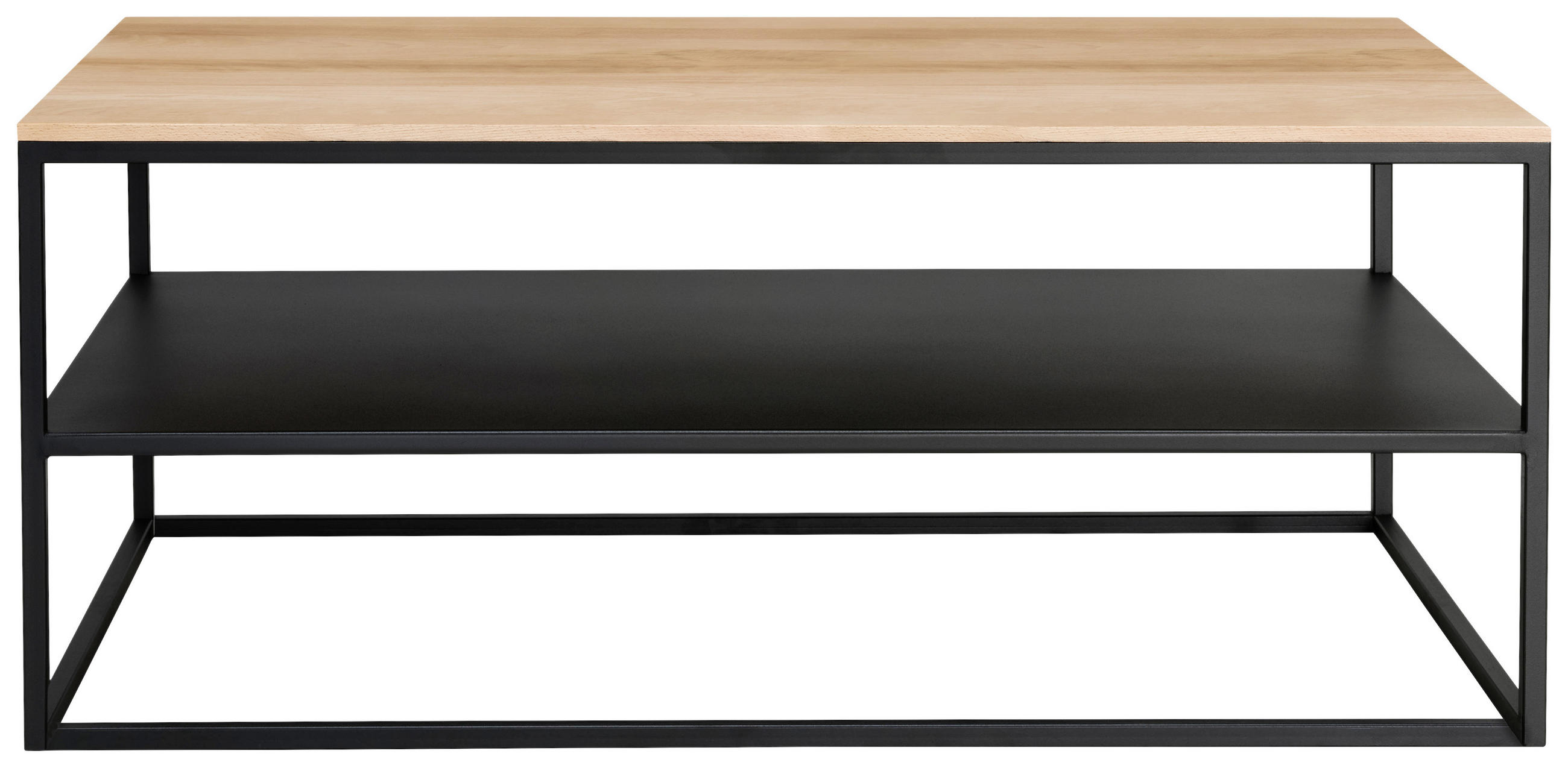 COUCHTISCH 100/60/41,5 cm rechteckig Schwarz, Buchefarben  - Buchefarben/Schwarz, Design, Holz/Metall (100/60/41,5cm) - Johann Jakob