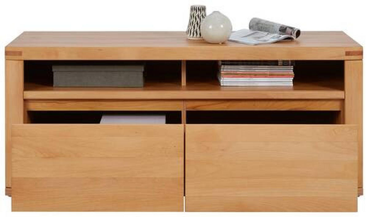 LOWBOARD  in 134/57/50 cm  - Kernbuche/Grau, Konventionell, Holz/Holzwerkstoff (134/57/50cm) - Voleo
