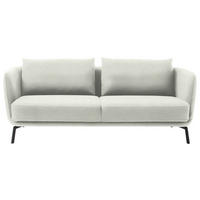 2,5-SITZER  in Flachgewebe Weiß  - Schwarz/Weiß, Design, Textil/Metall (190/71/91cm) - Schöner Wohnen