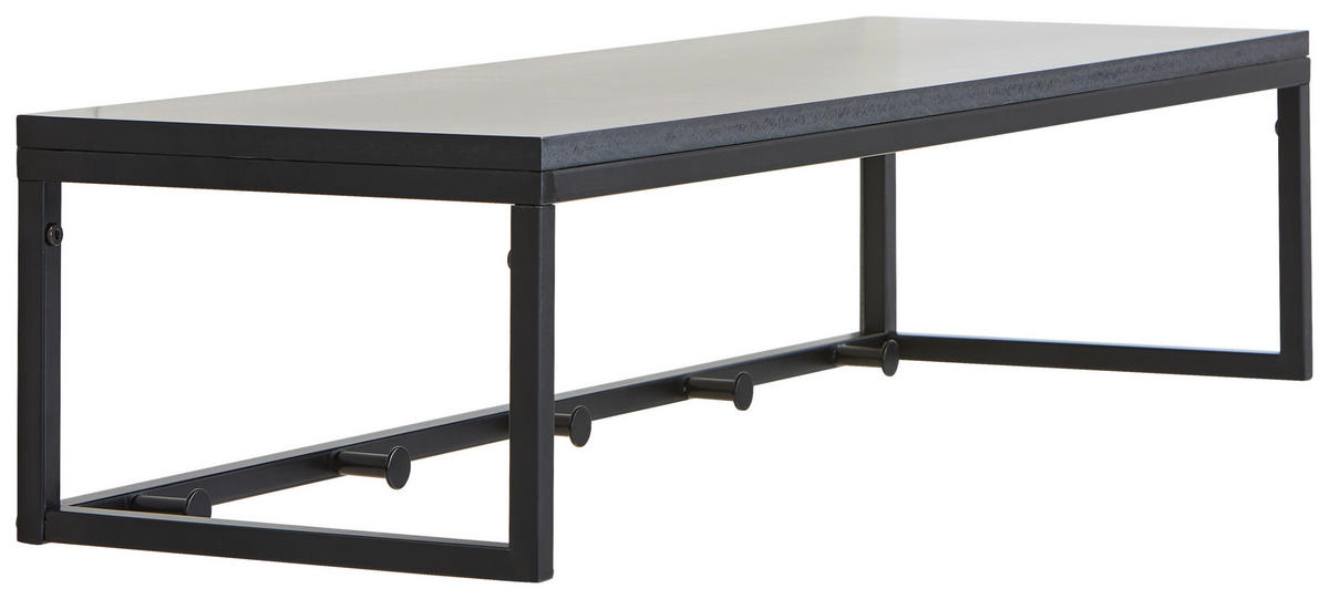 WANDGARDEROBE - Schwarz, Design, Holzwerkstoff/Metall (90/20/28cm) - MID.YOU