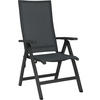 GARTENKLAPPSESSEL Aluminium Anthrazit, Grau, Schwarz  - Anthrazit/Schwarz, Design, Textil/Metall (60/113/75cm) - Stern