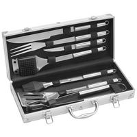 GRILLBESTECK - Edelstahlfarben/Schwarz, Basics, Metall - Landscape