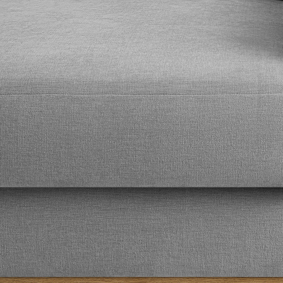 ECKSOFA Chenille Hellgrau  - Hellgrau/Schwarz, Konventionell, Holz/Textil (167/87/234cm) - MID.YOU