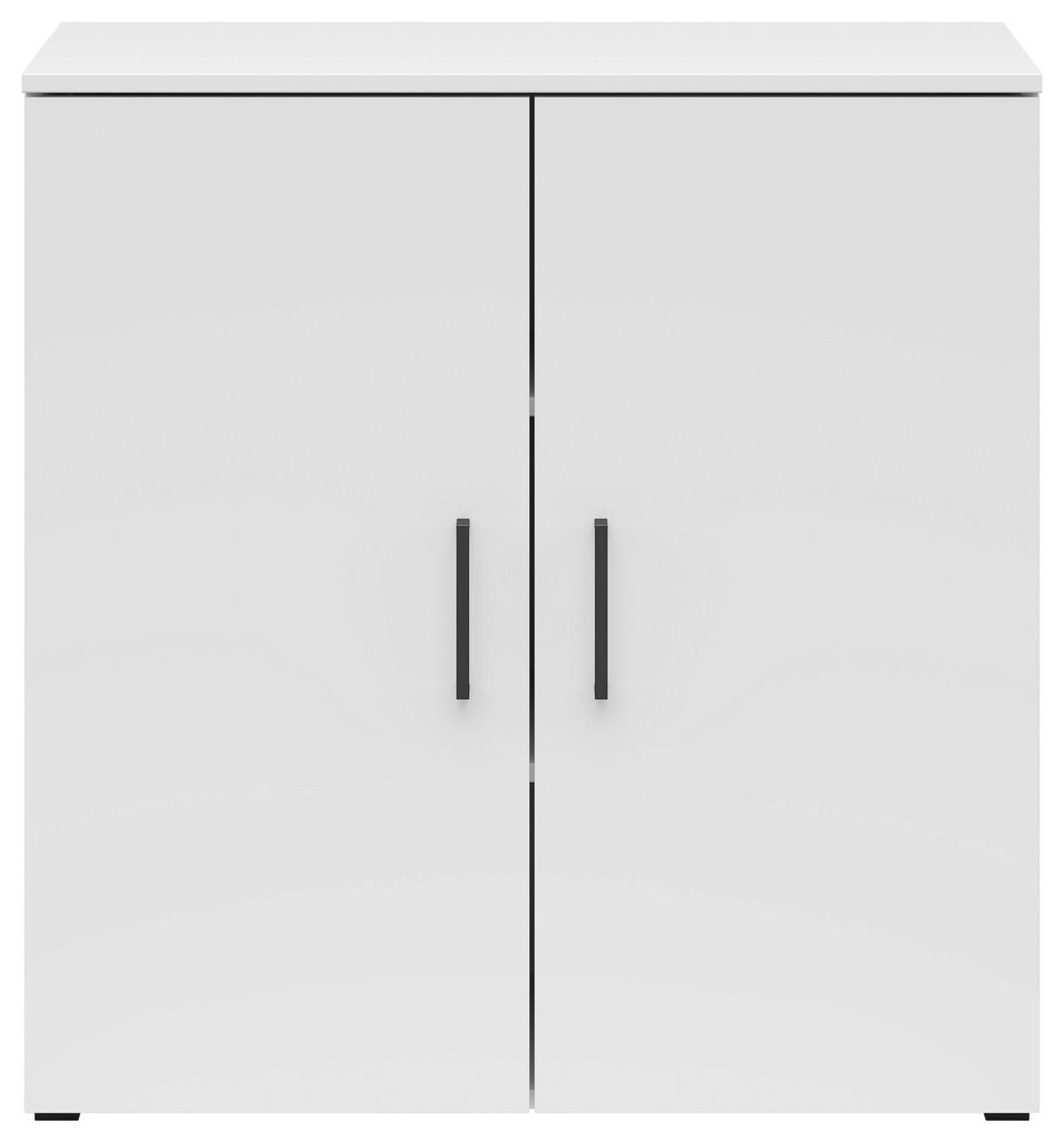 KOMMODE 80/83/40 cm  in Weiss  - Weiss/Anthrazit, Modern, Holzwerkstoff/Kunststoff (80/83/40cm) - Carryhome
