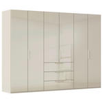 DREHTÜRENSCHRANK 301/223/61 cm,  in Champagner, 6-türig  - Champagner, Basics, Glas/Holzwerkstoff (301/223/61cm) - Novel