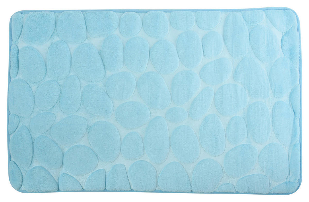 BADTEPPICH Hellblau 50/80 cm  - Hellblau, KONVENTIONELL (50/80cm) - Spirella