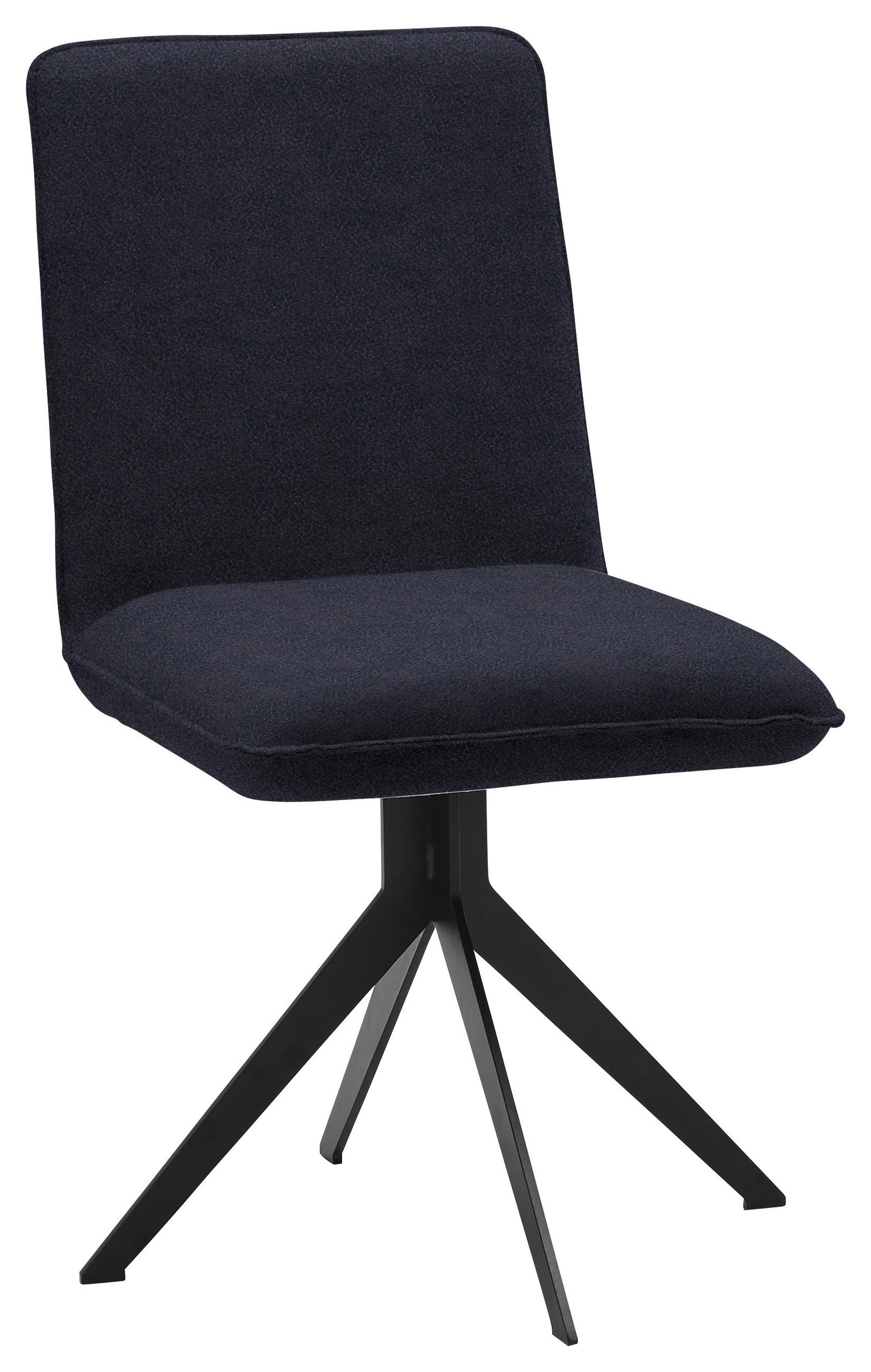 STUHL  in Stahl Lederlook Metall, Textil  - Schwarz, Design, Textil/Metall (46,5/87/64cm) - Voleo