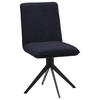 STUHL  in Stahl Lederlook  - Schwarz, Design, Textil/Metall (46,5/87/64cm) - Voleo