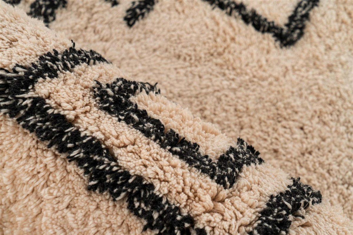 TEPPICH 160/230 cm Mylen 325 Creme / Schwarz Creme, Schwarz  - Creme/Schwarz, KONVENTIONELL, Textil (160/230cm)