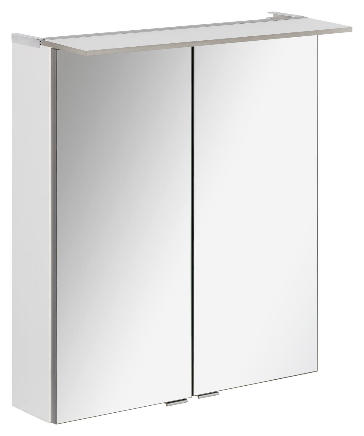SPIEGELSCHRANK 60/69,5/23,5 cm  - Silberfarben/Weiß, MODERN, Glas/Holzwerkstoff (60/69,5/23,5cm) - MID.YOU