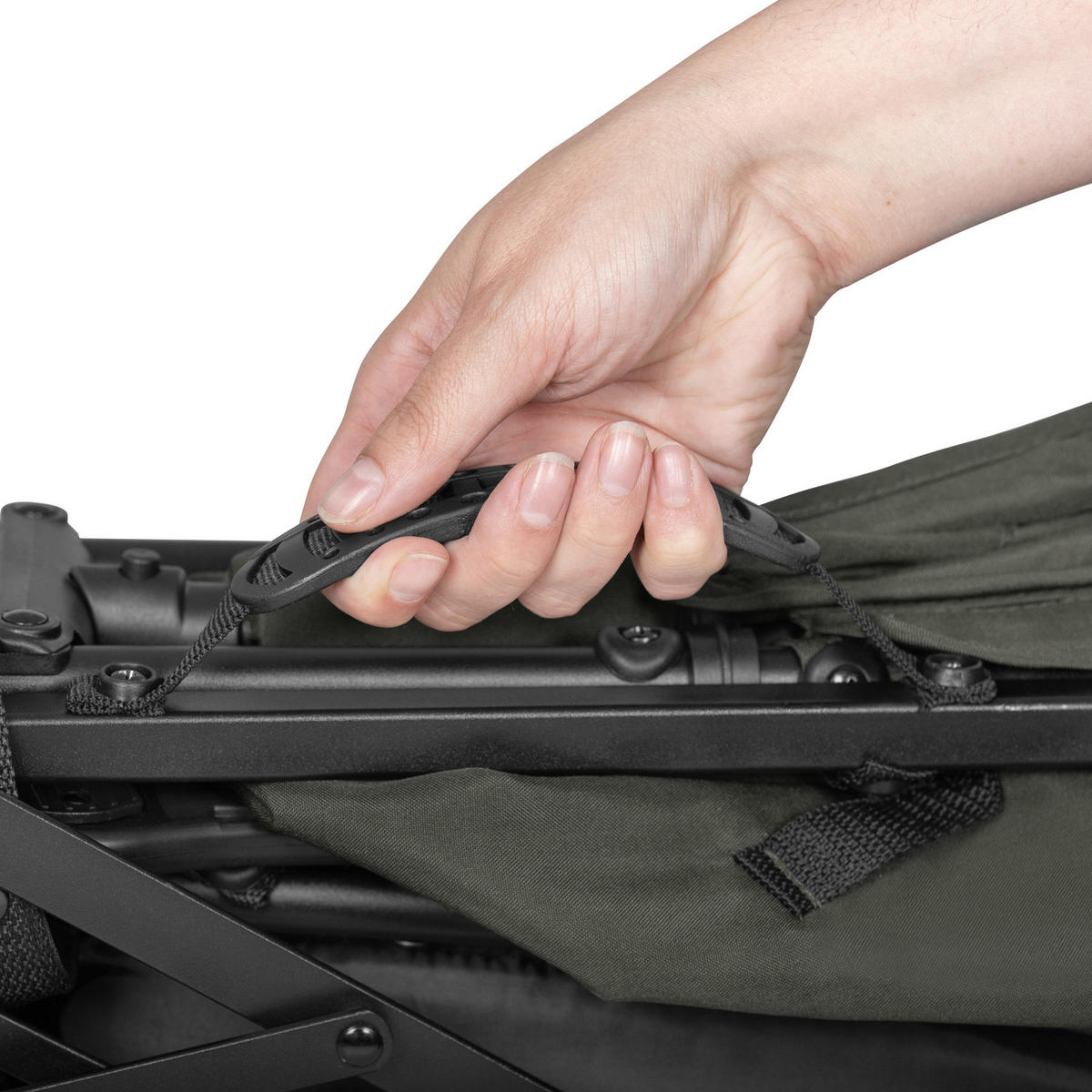 BUGGY Fold N Care  - Olivgrün, Basics (87/47/107cm) - Hauck